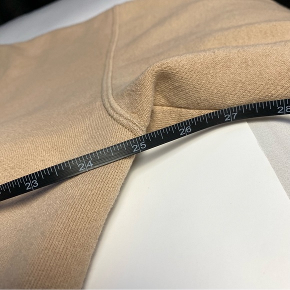 Vintage Cropped Beige Crewneck Sweater Tan - Picture 6 of 6